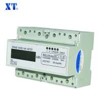 Three phase four wire induction type energy meter connection with kwh meter module